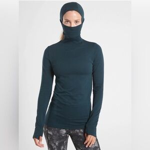 Athleta Teal Flurry Shine Balaclava Size Large NWT